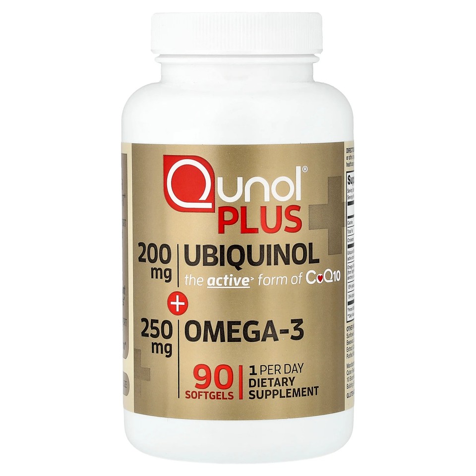 Plus, Ubiquinol + Omega-3, 90 Softgels