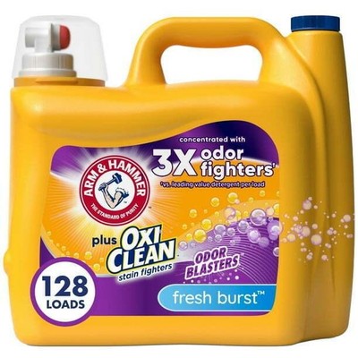 Arm & Hammer Plus Oxiclean Odor Blasters Fresh Burst, 128 Loads Liquid Laundry