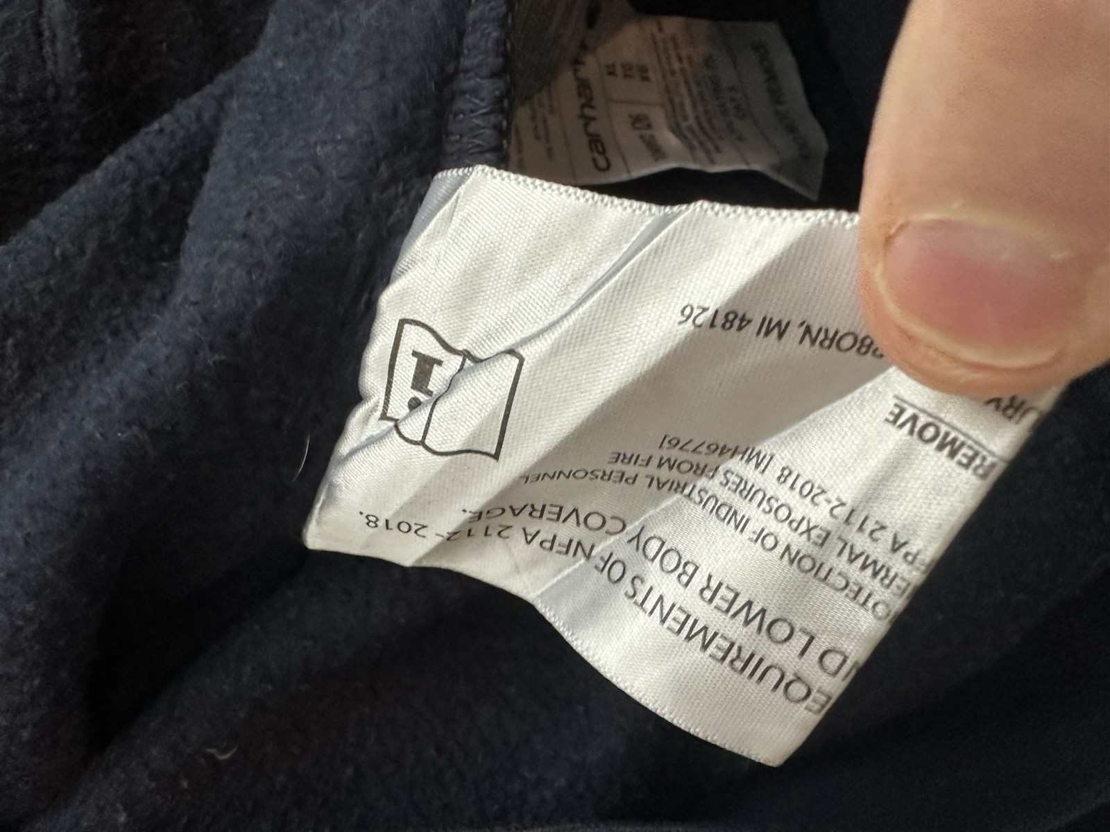 Mens Carhartt Force Fire Resistant Hoodie image 10