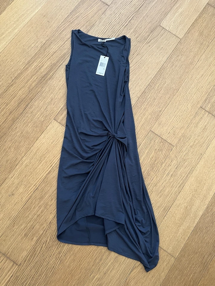 NWT Vintage Max Studio Leon Max Limited Edition Asymmetric Grey Ruched Dress XS - Image 3 of 4