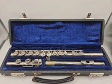 Bruno Flute in Original Blue Velvet Case - Tested Works Nicely W/ Nice Case