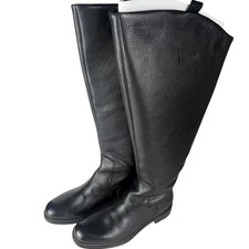Franco Sarto Women's Black Leather Knee-High Boots Size 8 M-WC New in Box Meyer