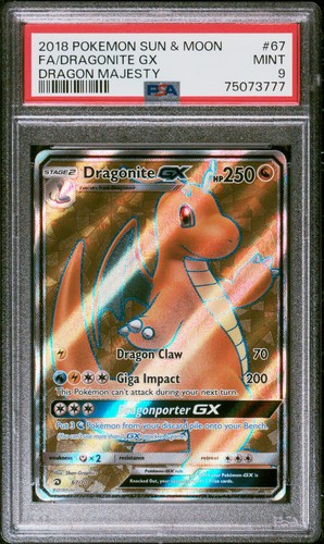 Dragonite-GX graded PSA 9 for sale on eBay