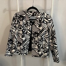 Classiques Entier Black and White Patterned Blazer