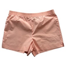 Vintage 1980s Izod LACOSTE Peach Cotton Blend Elastic Waist Shorts Size 12