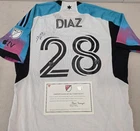 Minnesota United FC JEFFERSON DIAZ Signed Match Used Soccer Jersey 2024 Season