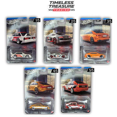 Hot Wheels Audi Series Set of 5 Silver Series 2026 Sport Quattro RS5 R8 LMS 1:64