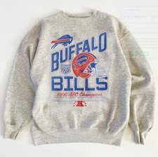 Buffalo Bills 1990 AFC Champions graphic ash Sweatshirt men women KV21697