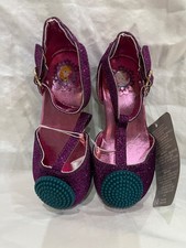 NWT DISNEY STORE Anna Elsa Dress Shoes Purple Toddler Size 7,8