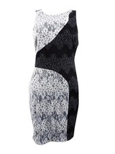 Guess Women's Colorblocked Floral Lace Dress