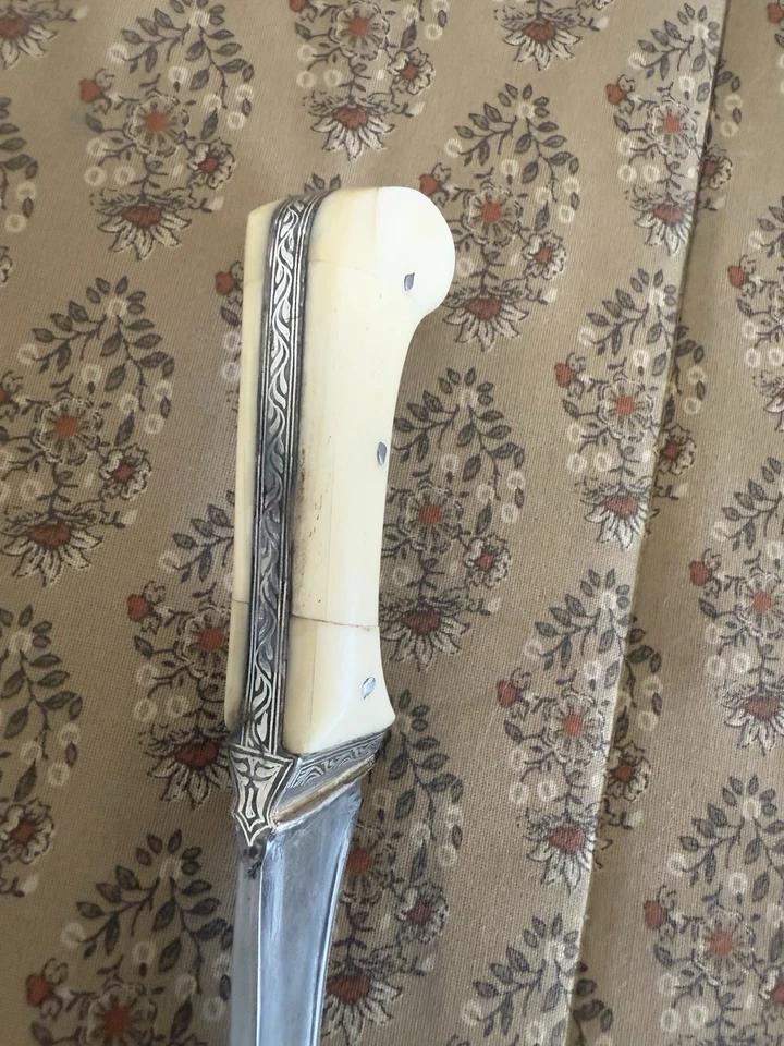 Silver Gilded Pesh-kabz Dagger Not Sword Damascus - Image 3 of 4