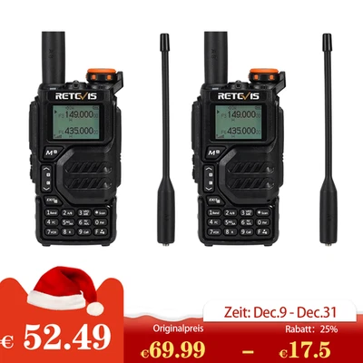 Retevis RA79 Ham Walkie Talkie AM Multiband-Empfangsfunkgerät für Amateurfunk