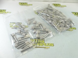 LOT OF NEW ASSORTED ABRASIVE CYLINDER MOUNTED POINTS 1/4" SHANKS