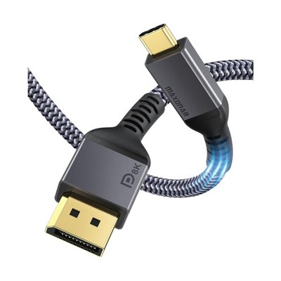 USB C DisplayPort Kabel 8K60Hz 4K120Hz 5K60Hz Thunderbolt 3/4 adapter Grey