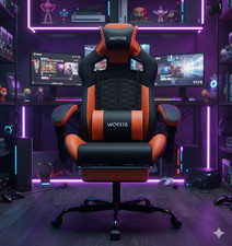 Gaming Chair with Massage,Ergonomic PC Computer Chair with Footrest Comfortable