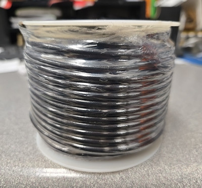 10AWG STRANDED COPPER PRIMARY WIRE (BLACK) 100FT SPOOL  *NEW HAS NEVER BEEN USED