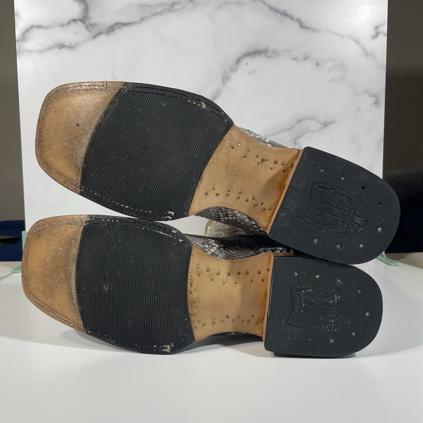 Tanner Mark Exotic Leather Python Matte Natural B… - image 6