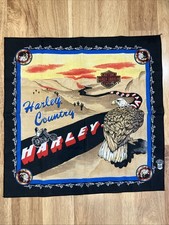 Vintage Harley-Davidson Bandana Handkerchief Eagle "Harley Country" Desert