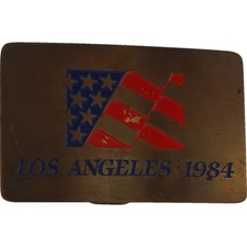 Brass Los Angeles Olympic Games 1984 Team Usa Summer Nos Vintage Belt Buckle
