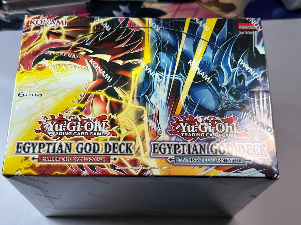 游戏王结构甲板埃及神甲板方尖碑和滑块第 1 版展示盒