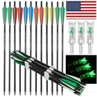 Archery 20" Carbon Crossbow Arrows Crossbow Bolts +/or 3x Lighted Nock Bow Shoot