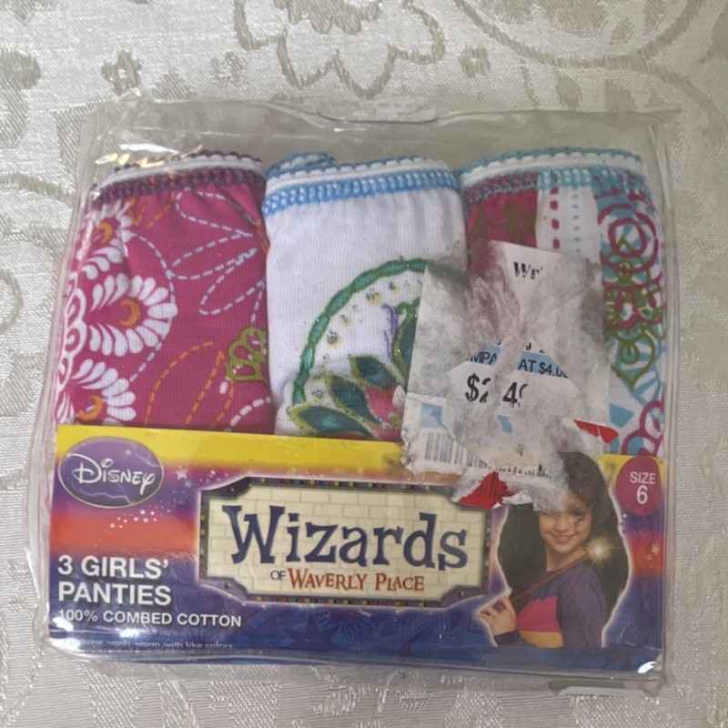 Disney Girls 3 Pack Cotton Briefs Size 6 Multicolor Wizards of Waverly Place