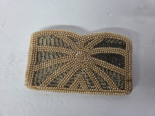 Vintage Gatsby 1920s Glamour Art Deco Pearl Beaded Clutch Evening Bag Wallet
