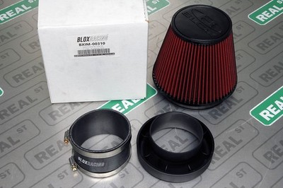 Blox Performance Dry Air Filter Kit w/ 4'' Velocity Stack Silicone Hose Universal