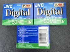 JVC MiniDV 60min LP 90 Digital Video Cassette Tapes 3  Pack Made Japan
