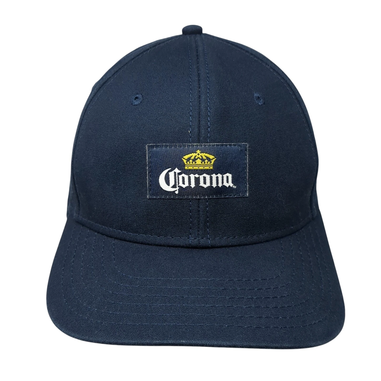 Corona Fitted Baseball Cap Blue One Size Lightweight Ear Flaps Vented Holes