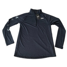 Under Armour Long Sleeve Jacket Boys Size YXL Navy Velocity 1/2 Zip Stretch