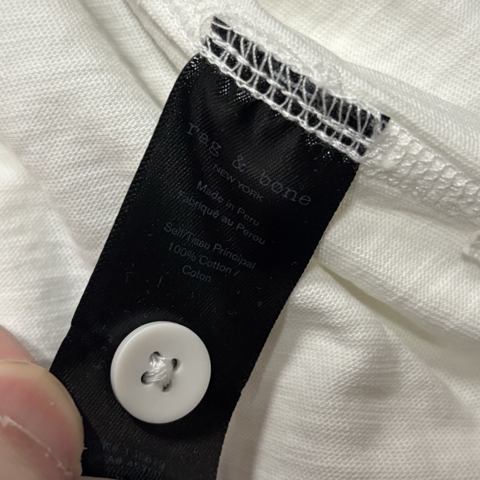 Rag & Bone Henley Shirt Mens L Off White Long Sleeve Casual Cotton Pullover 1188 thumbnail 6