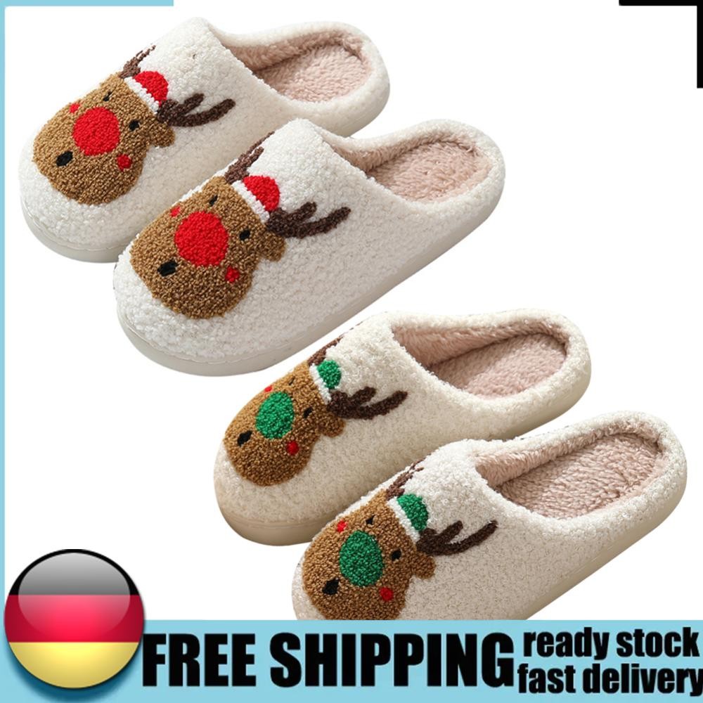APL Ciabatte Cervo Natalizie da Interno Calde Ciabatta Antiscivolo Donna Uomo Camera da Letto