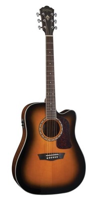 Washburn D10SCE Heritage 10 Series Dreadnought Cutaway Acoustic Electric Guitar.