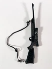 Vintage GI Joe Adventure Team Black Rifle With Scope & Strap