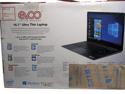 EVOO EV-CE-141-2-BK 14.1-Inch Ultra Thin Laptop