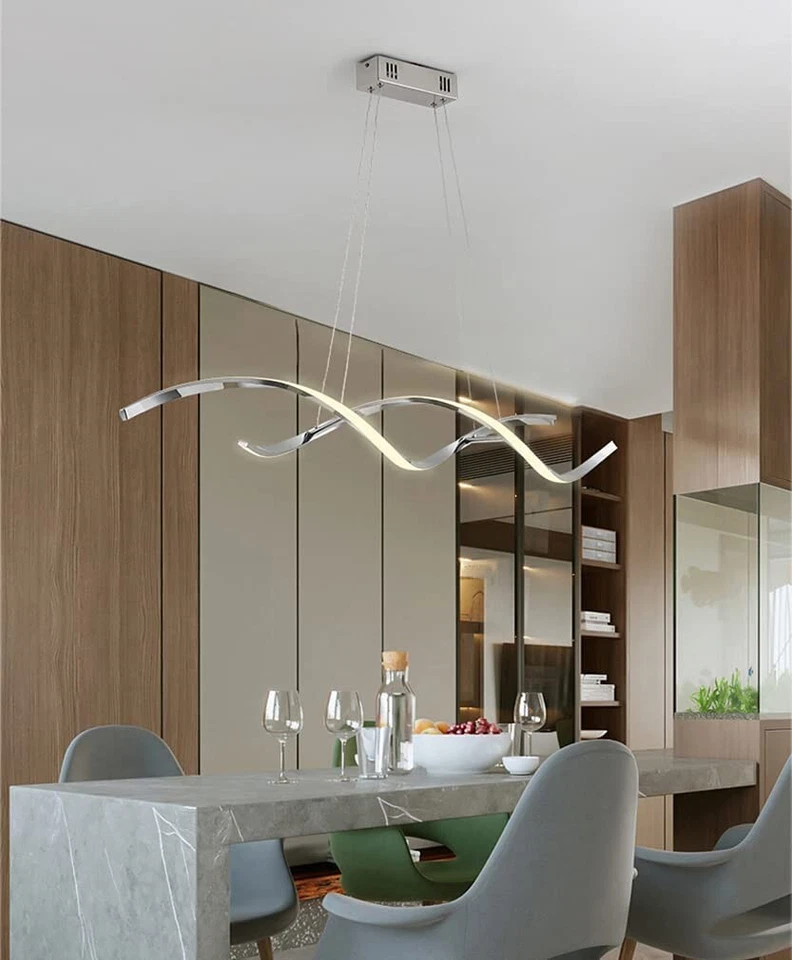 Lampadario a Sospensione LED 28W Design Spirale Moderno Lampada da Soffitto IP20 - Immagine 3 di 4