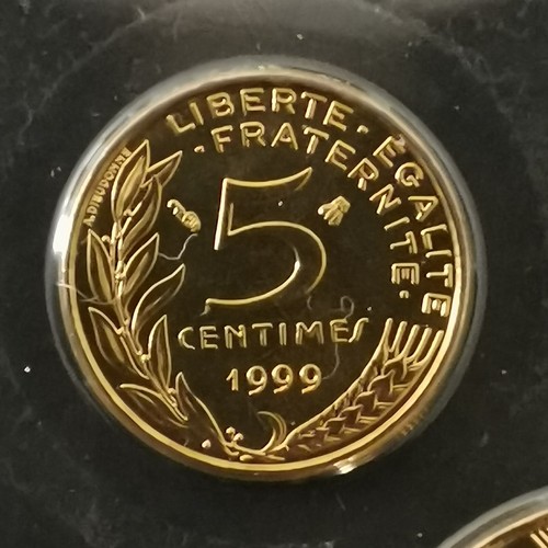 5 CENTIMES MARIANNE 4 PLIS 1999 BU 25500 EX. / SIEGEL AUS DER SCHATULLE / UNC FR - Bild 1 von 2