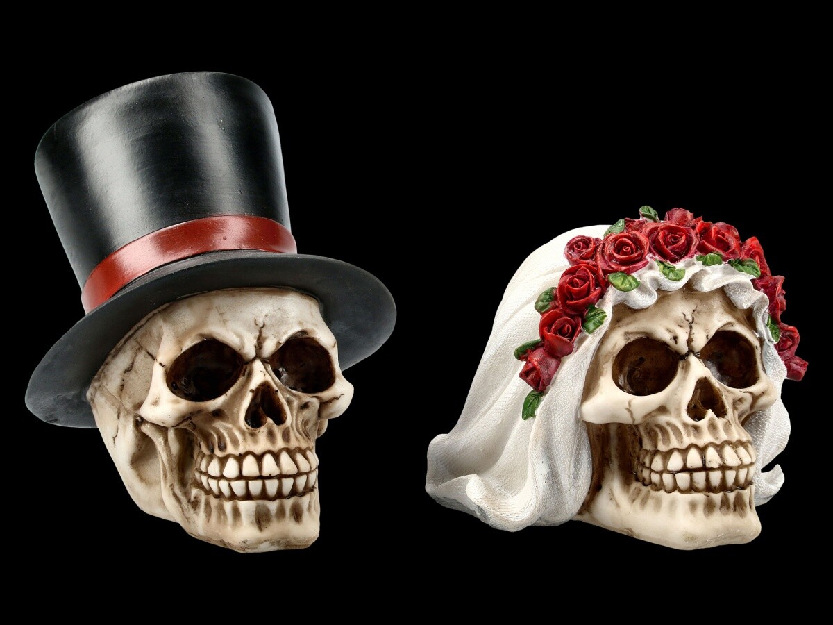 Gothic Skulls - Bride & Groom Decorative Figures, Article, Wedding Design