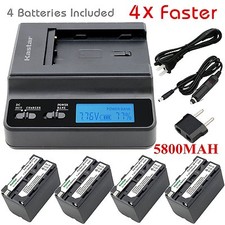 Kastar F770 Battery  Ultra Fast Charger 4X faster for Sony CCD-TRV93, HDR-FX1