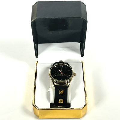 M.Z. Berger Barbie Collection Black and Gold Studded Watch  display picture 1