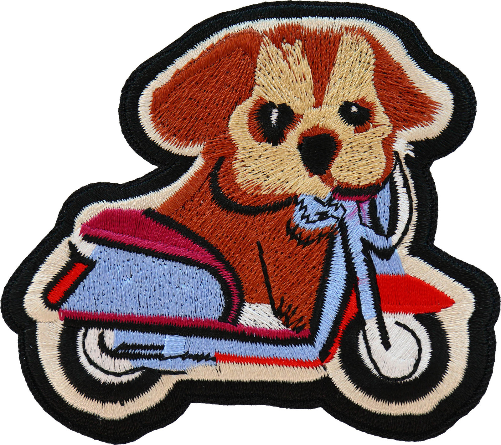Biker Dog Iron on Patch - 3.25x3 inch - P7381