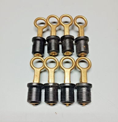 Lot of 8 Moeller Marine Brass Snap Tite Bailer Plug 1-1/4''