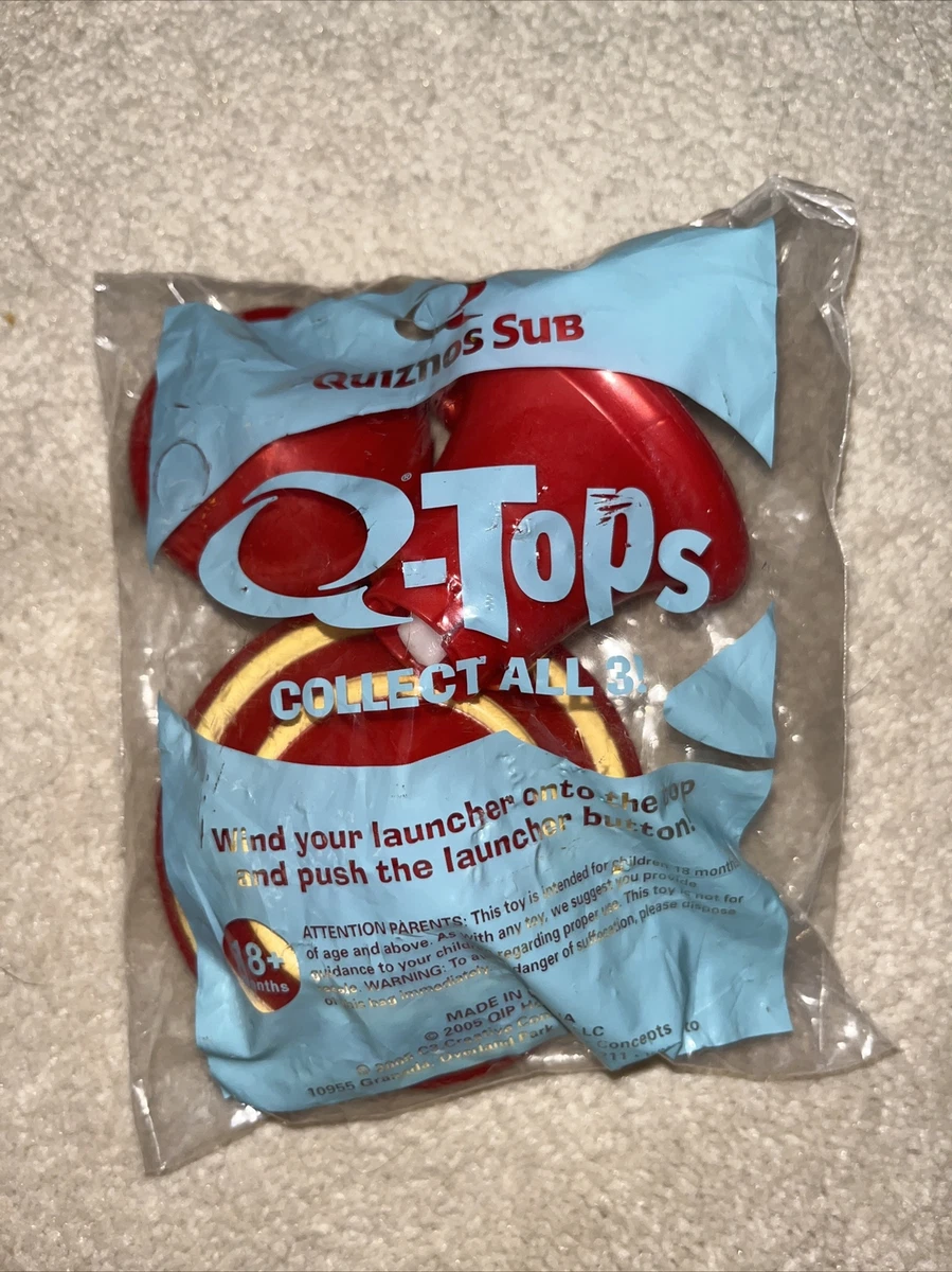 MIP Quiznos Sub 2005 Q-Tops RED SPINNING Q TOP Launching Spin.