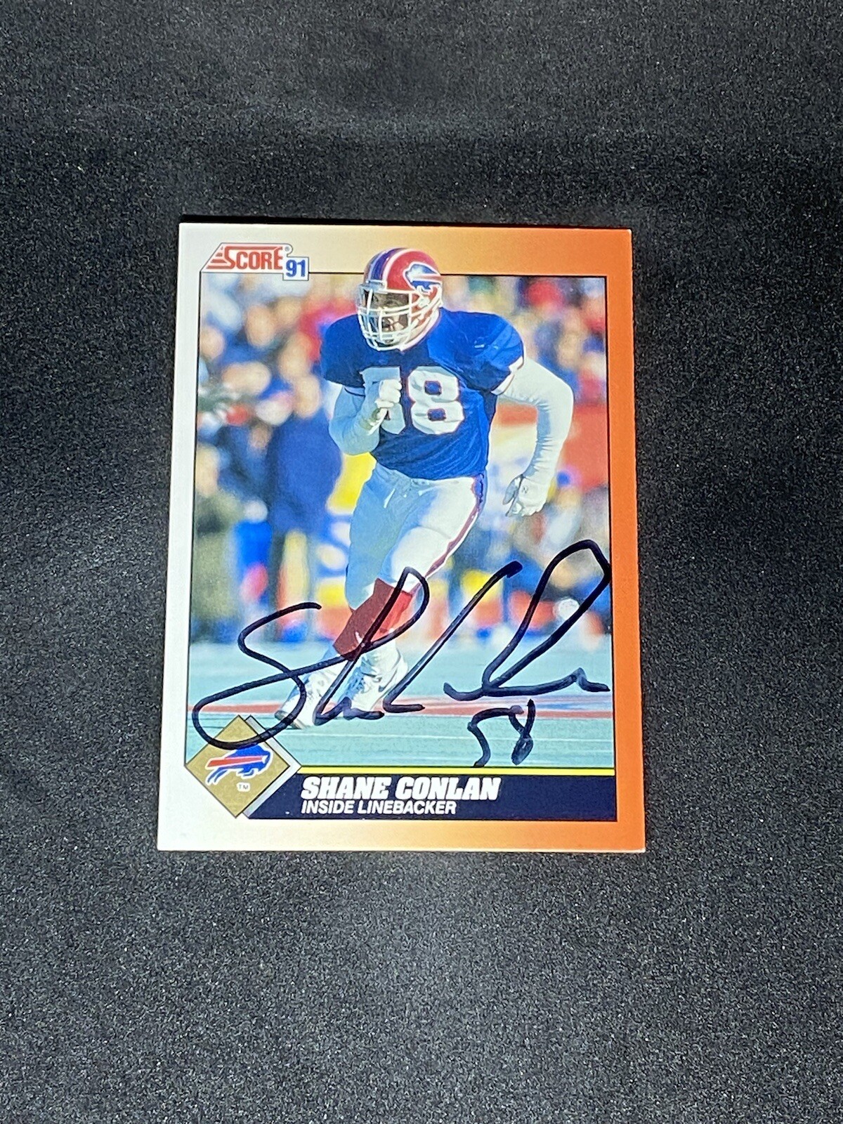 Shane Conlan 1991 Score #356 Buffalo Bills Rams Auto Autographed Signed NFL Card