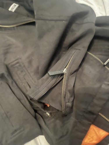 Harley Davidson Jacket Womens Small Black Biker Full Zip Bomber Preowned Nice - Picture 11 of 12