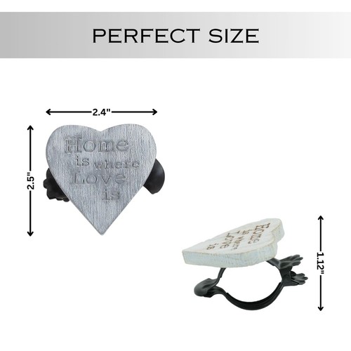 Set of 2 Wooden Heart Curtain Tiebacks – Clip Design - Picture 14 of 16