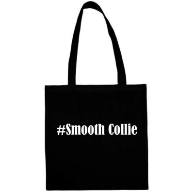 Tasche Beutel Baumwolltasche #Smooth Collie Hashtag Einkaufstasche Schulbeutel