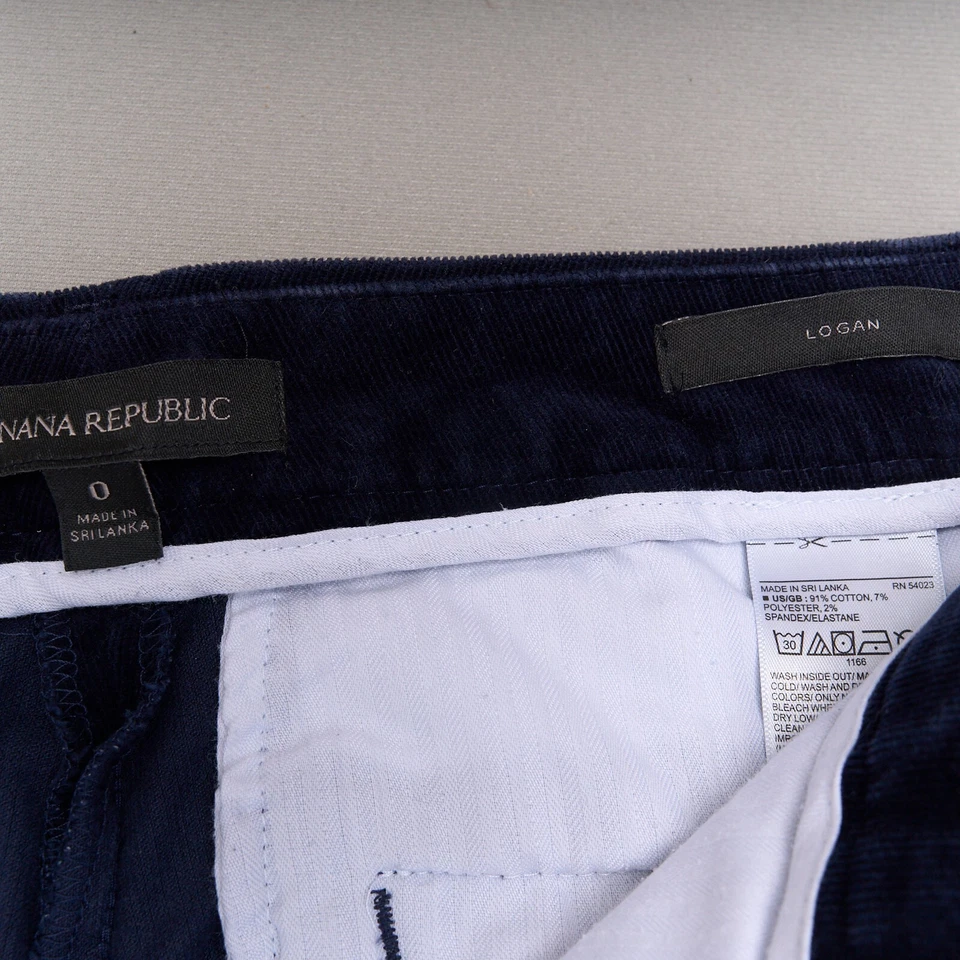 Pantalones de pana Banana Republic Logan para mujer 0 azul estilo chino 27x31 Foto 4 de 4
