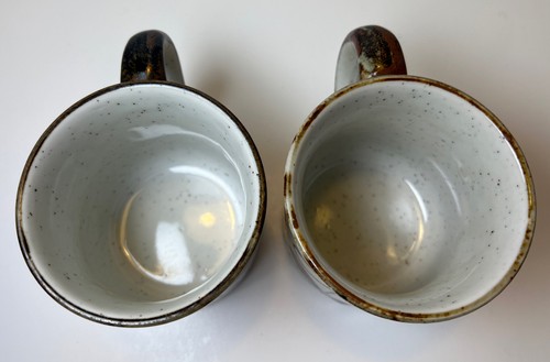 (2) Vintage Otagiri Japan Speckled Stoneware Floral Coffee Cup Mugs Flowers - Picture 5 of 8